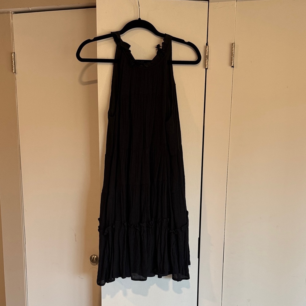 Altar'd State Black Tiered Mini Dress